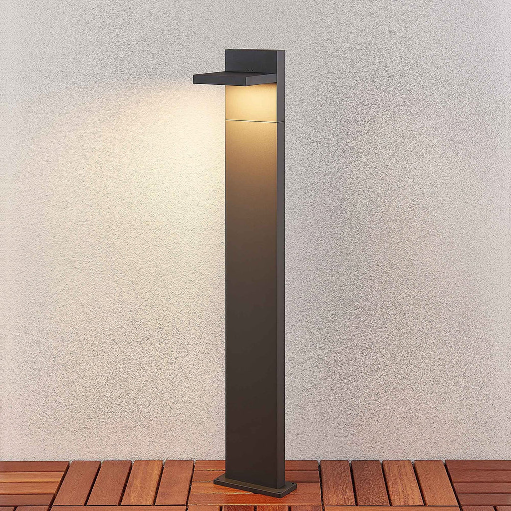 LED pullertlys Silvan grafitt aluminium detalj