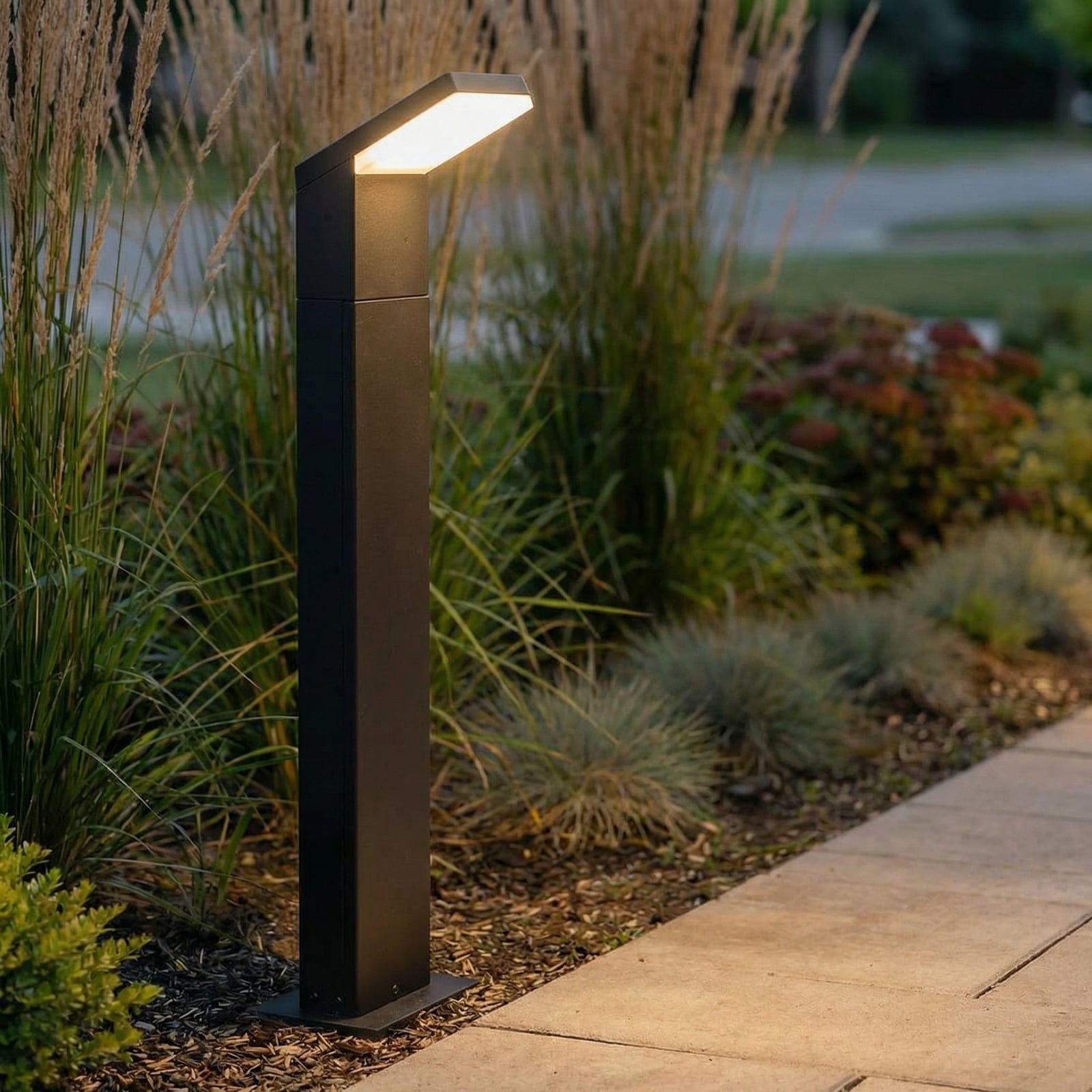LED pullertlys Yolena antrasitt aluminium 100 cm IP65 forfra
