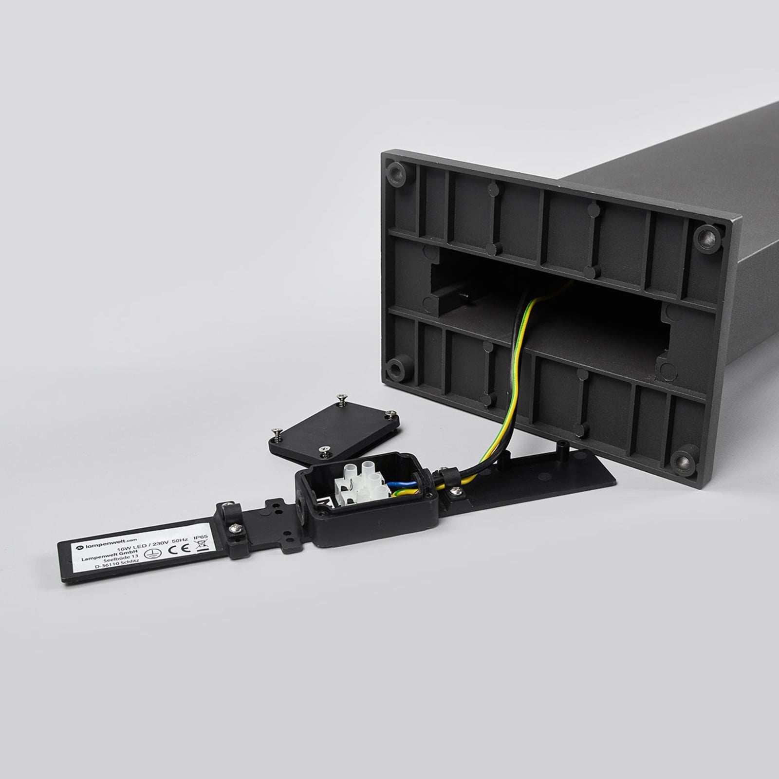LED pullertlys Yolena antrasitt aluminium 100 cm IP65 materialdetalj