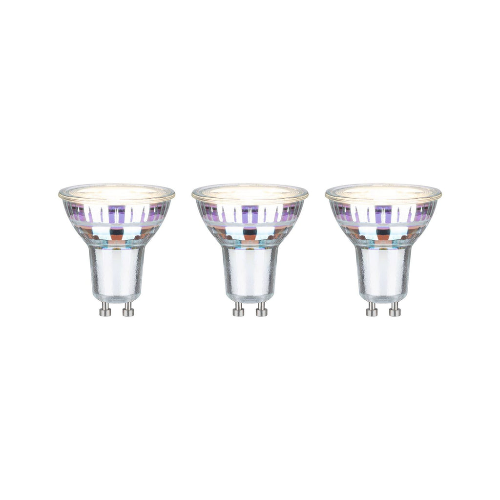 LED-reflektor GU10 2,5W 3000K 450lm glass 3-pk - Paulmann forfra