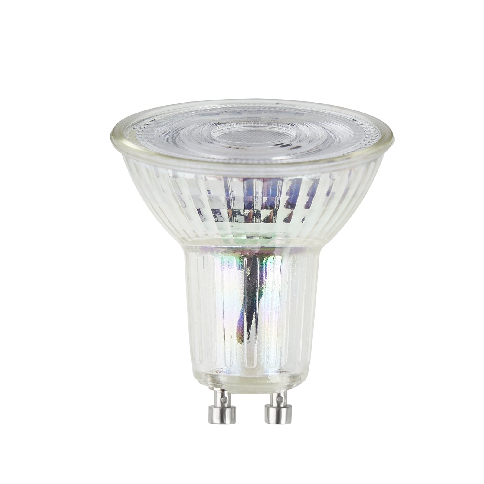 LED-reflektor GU10 3W klar glass 36° varmhvit bakside