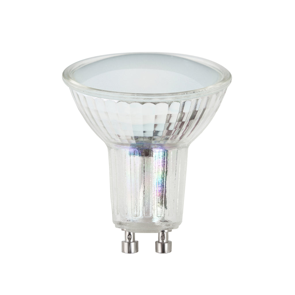 LED-reflektor GU10 4,5W klar glass 120° varmhvit bakside