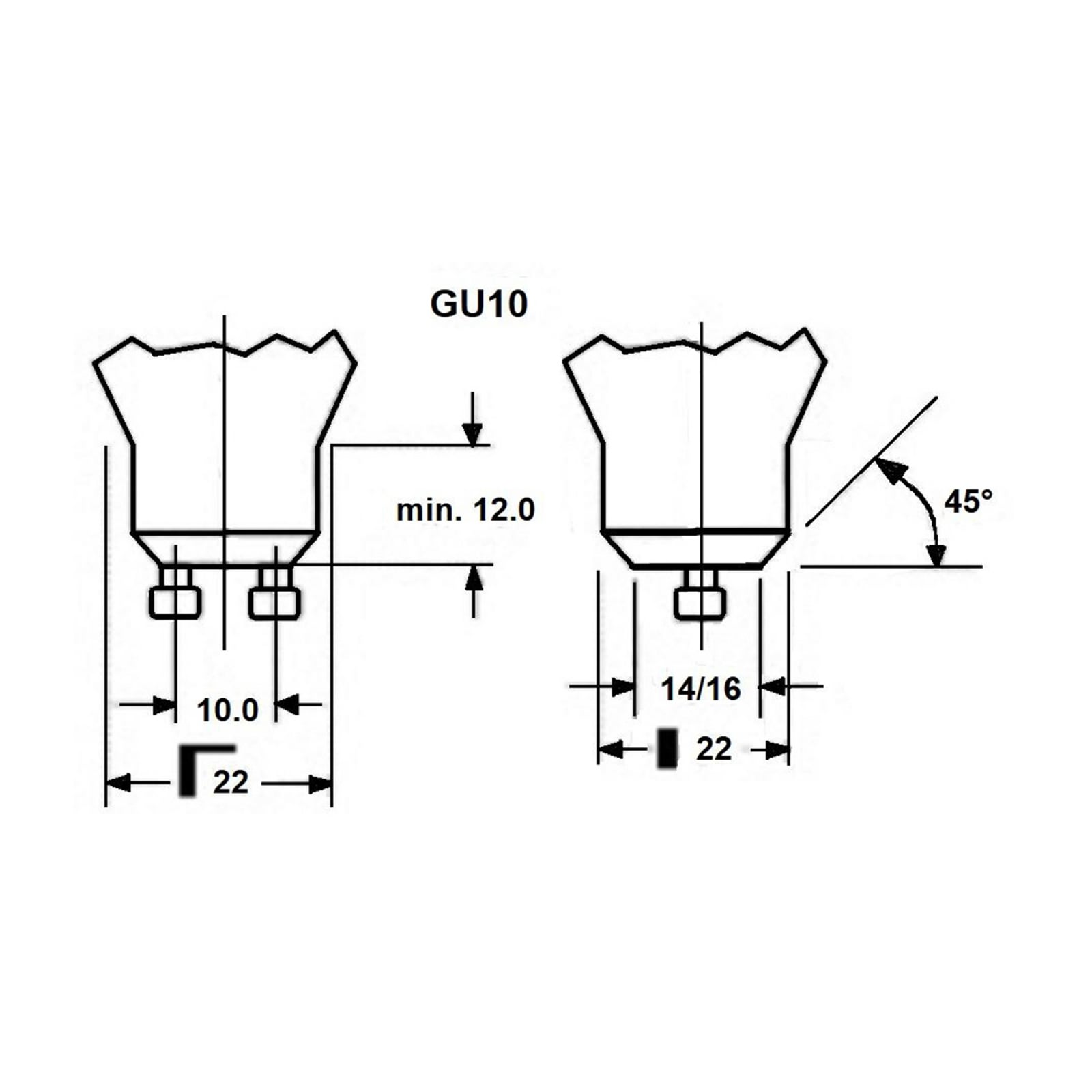 LED reflektor GU10 4,8W 3000K 450lm dimbar Ra90 klar nærbilde