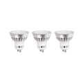 LED-reflektor GU10 5W 3000K varmhvit klar 3-pack forfra