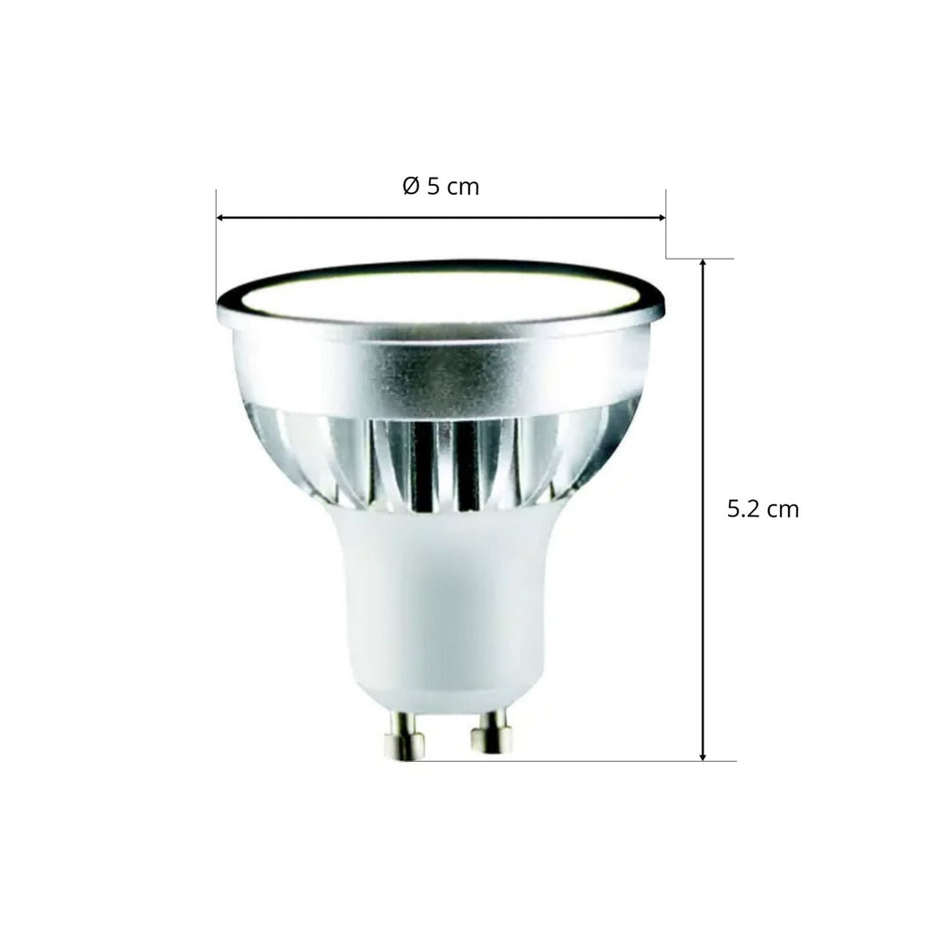 Nærbilde av LED-reflektor GU10 5W klar 420 lm 55° varmhvit - Lindby
