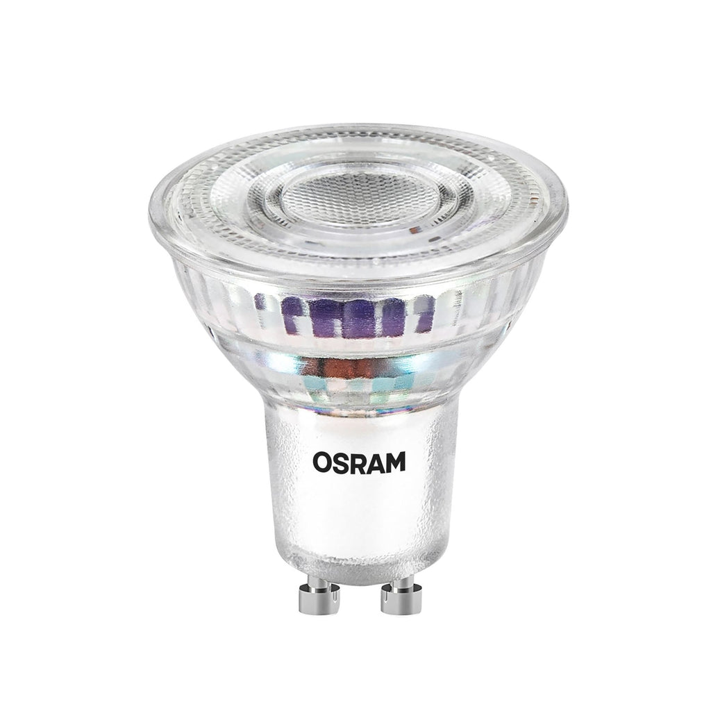 LED reflektorpære GU10 3,3W 4000K 600lm 100° klar fra OSRAM forfra