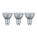 LED-reflektorpære GU10 6,5W 2700K 38° 3-pakning Paulmann forfra