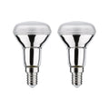 LED reflektorpære E14 R50 5W 2700K sølv 36° 2-pk - Paulmann forfra
