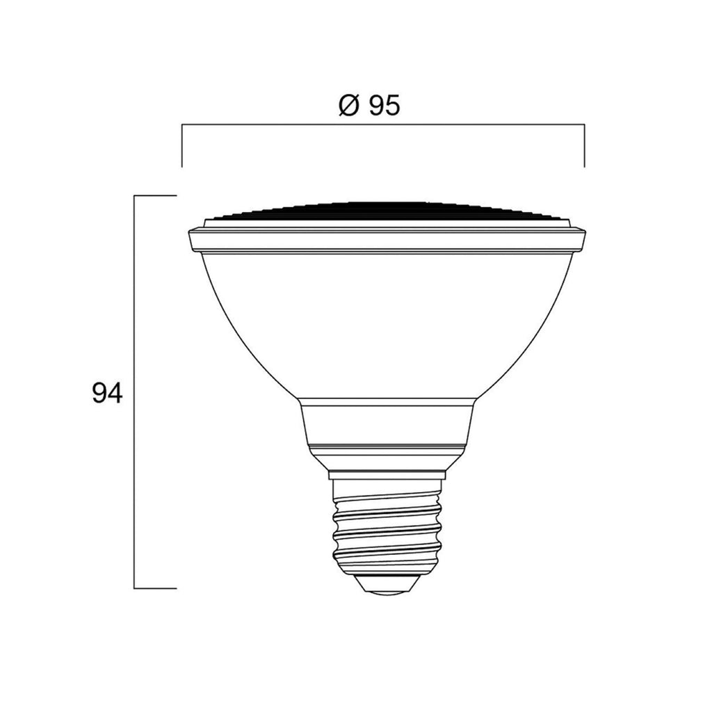 LED-reflektorpære E27 11W PAR30 2700K dimbar detalj