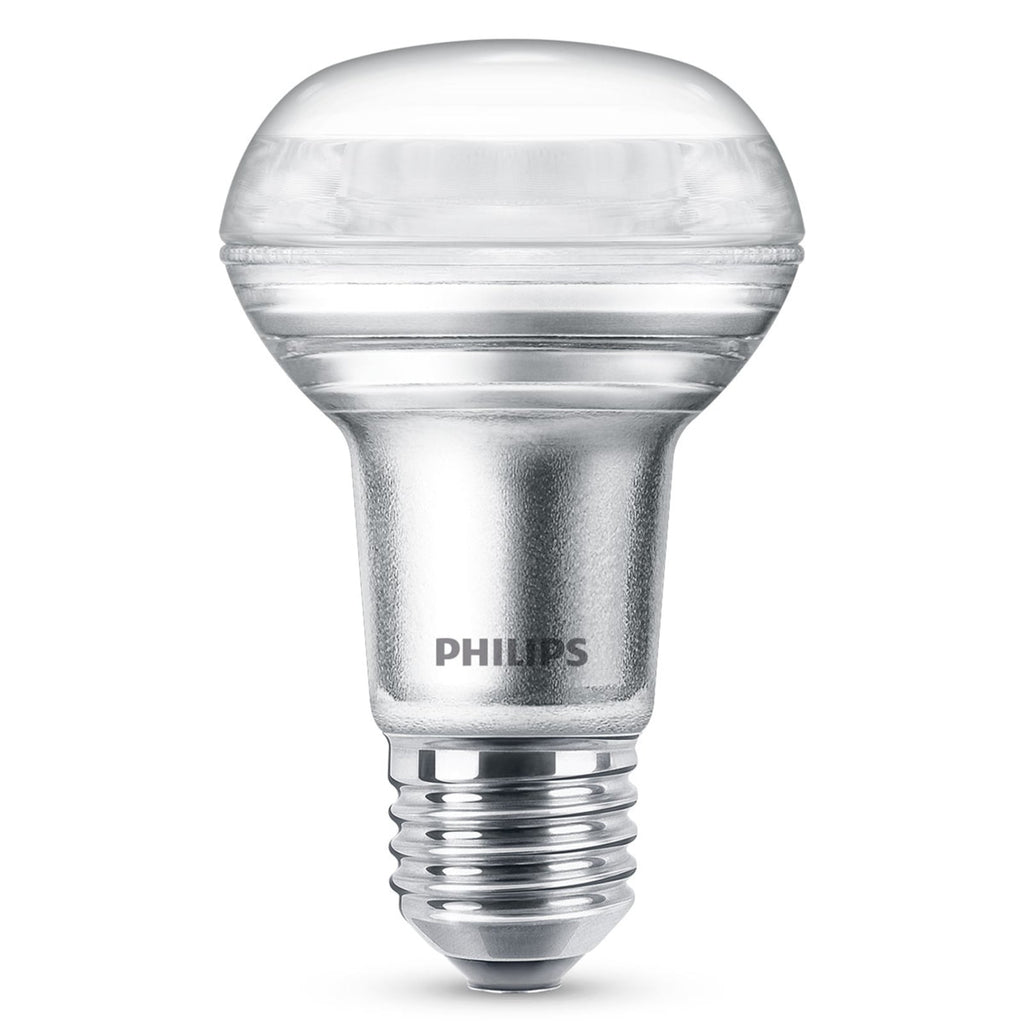 LED-reflektorpære E27 R63 4,5W 2700K 36° dimbar Philips forfra