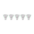 LED reflektorpære GU10 2,5W 4000K 450lm glass 5-pack forfra