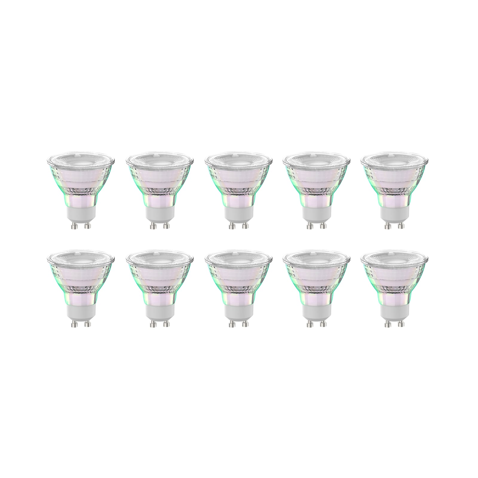 LED-reflektorpære GU10 2,5W 6500K 450lm glass 10-pack foran