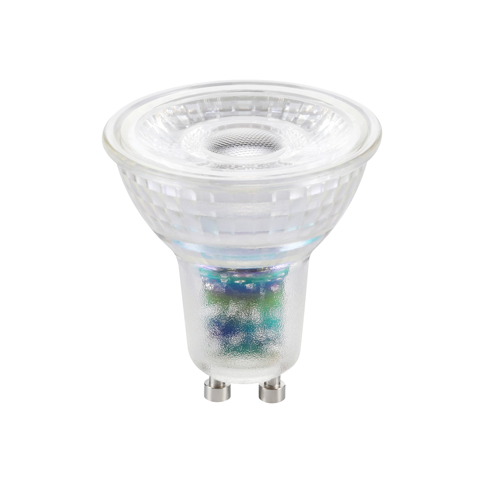 LED-reflektorpære GU10 2W 3000K 360lm klar - Sylvania forfra