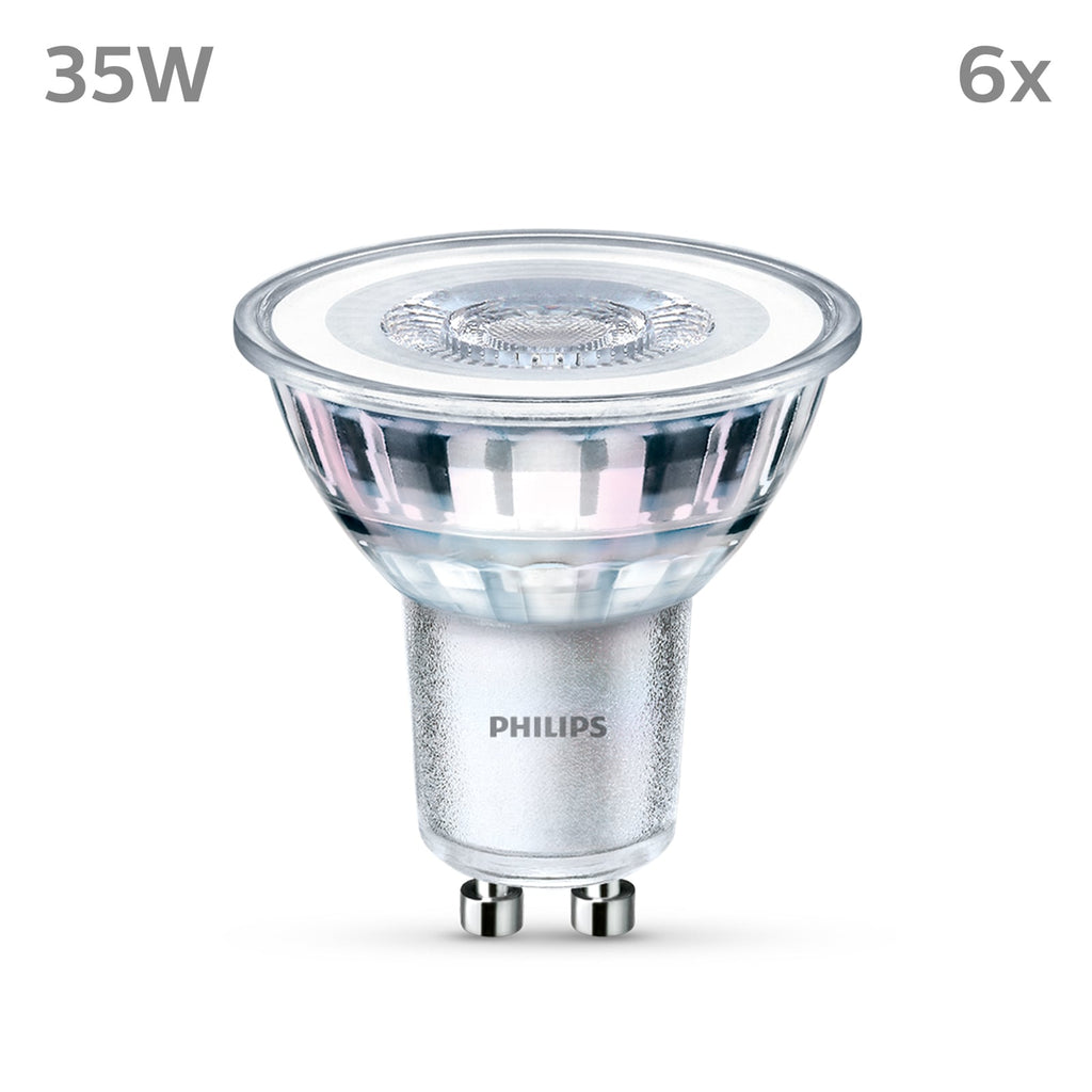 LED reflektorpære GU10 3,5W 4000K 36° klar Philips bakside