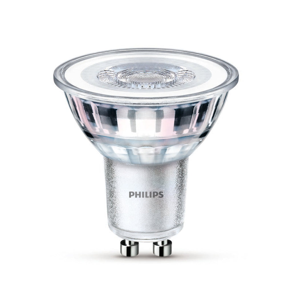 LED-reflektorpære GU10 3,5W 2700K 255lm klar 36° 6-pk - Philips pakke med seks pærer