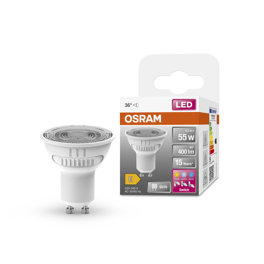 LED-reflektorpære GU10 4,2W CCT 400lm 36° klar OSRAM nærbilde