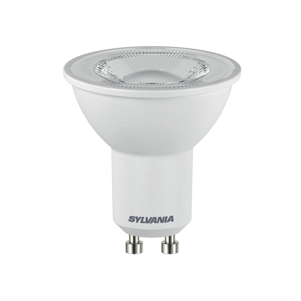 LED-reflektorpære GU10 4,2W 3000K 345lm 36° klar - Sylvania forfra
