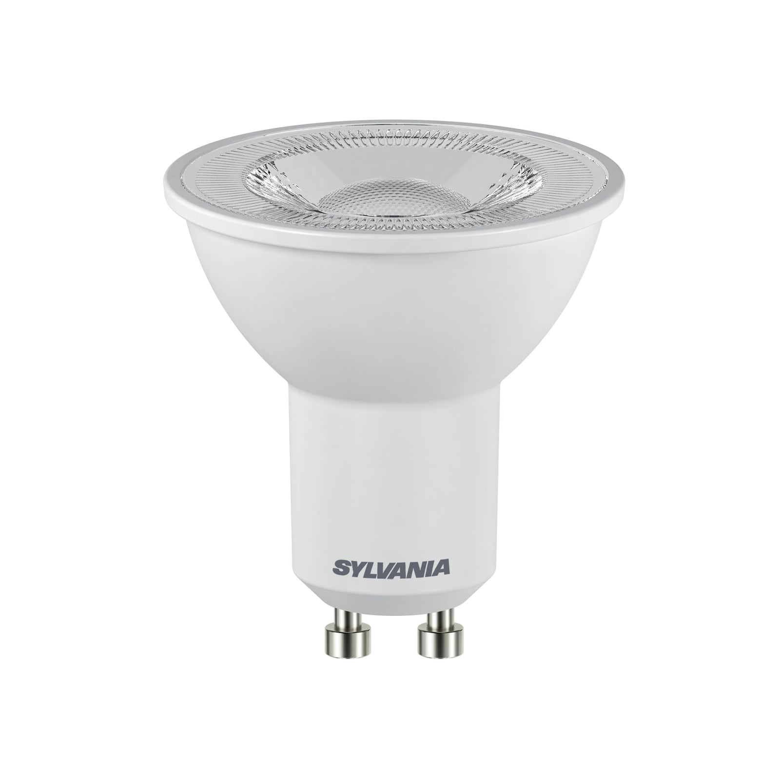 LED-reflektorpære GU10 4,2W 3000K 345lm 36° klar - Sylvania forfra