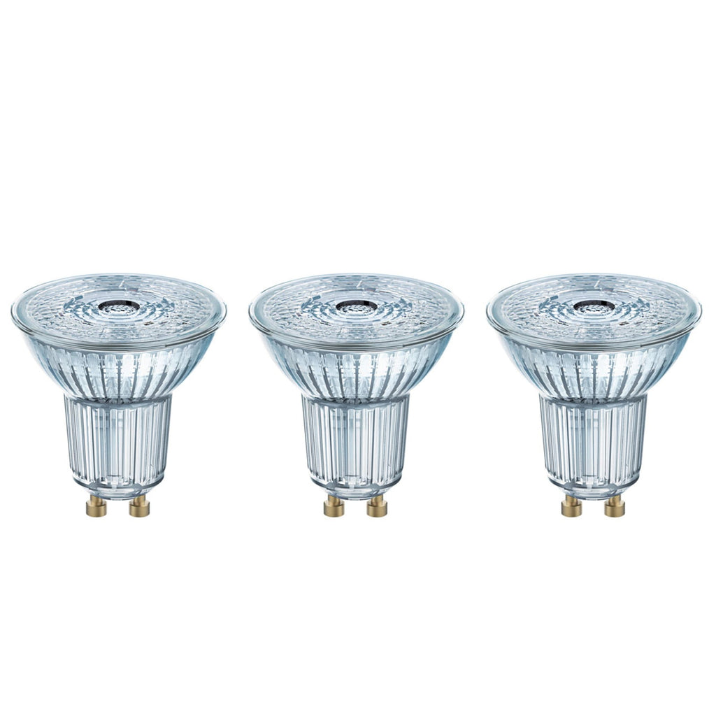 LED-reflektorpære GU10 4,3W 4000K nøytralhvit 3-pakning OSRAM forfra