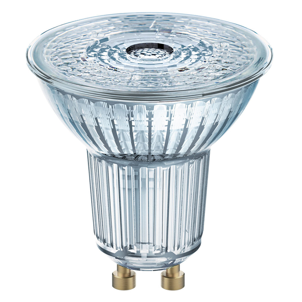 Bakside av LED-reflektorpære GU10 4,3W 4000K nøytralhvit 3-pakning OSRAM