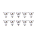 LED reflektorpære GU10 5W 3000K 420lm 55° klar 10-pakning - Lindby forfra