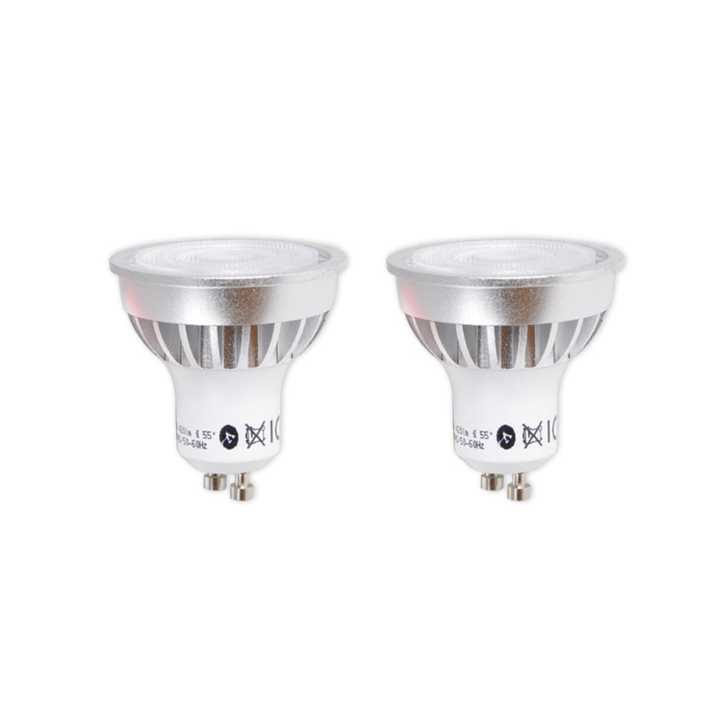 LED reflektorpære GU10 5W 3000K 55° klar 2-pakning - Lindby forfra