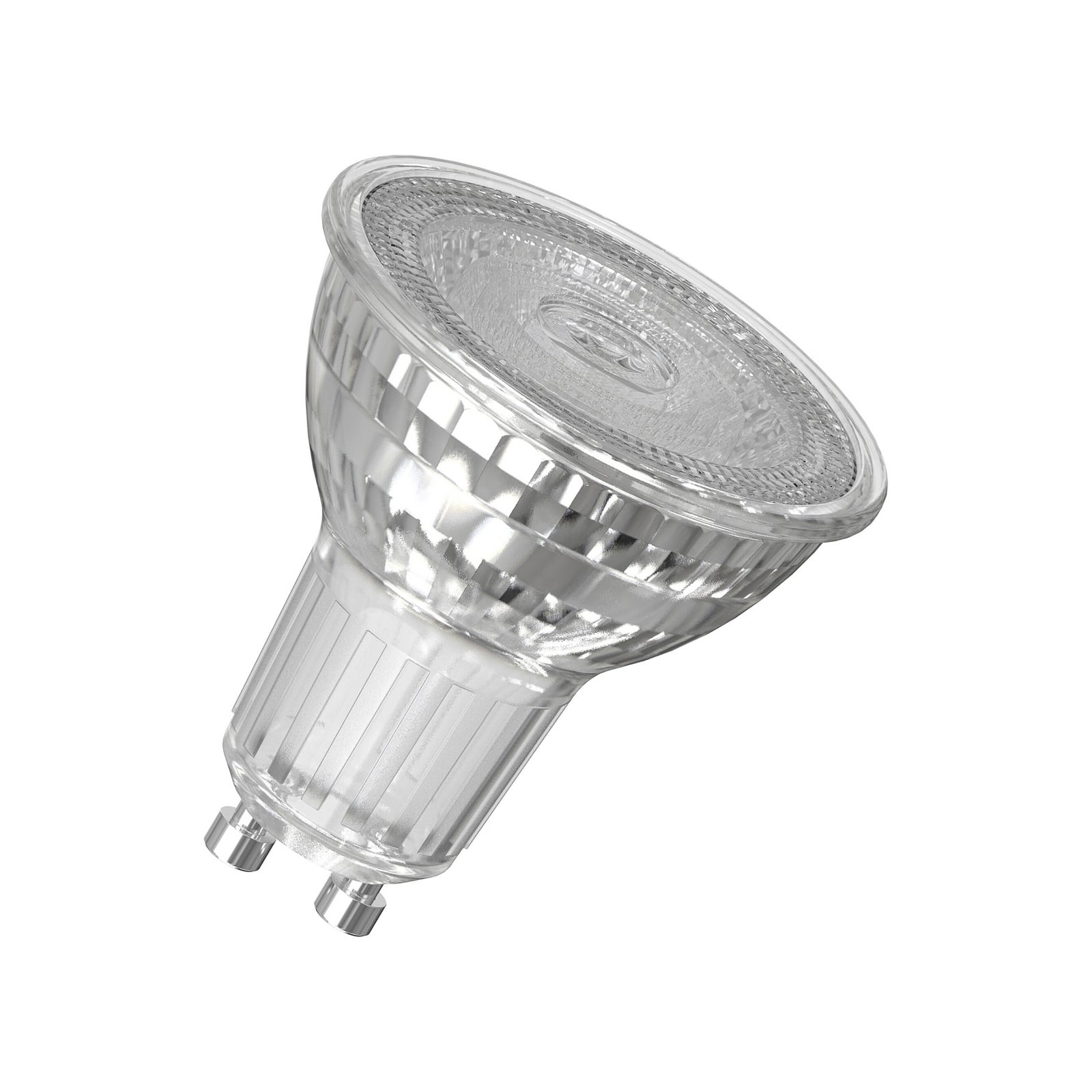 LED reflektorpære GU10 6,9W 3000K 60° 575 lm klar OSRAM forfra