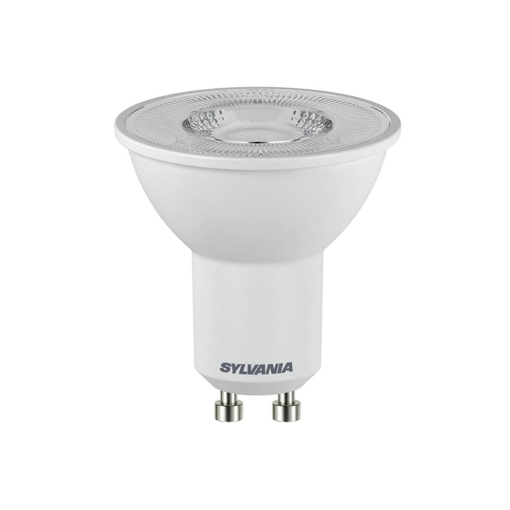 LED reflektorpære GU10 7W 3000K 110° 580 lm hvit - Sylvania forfra