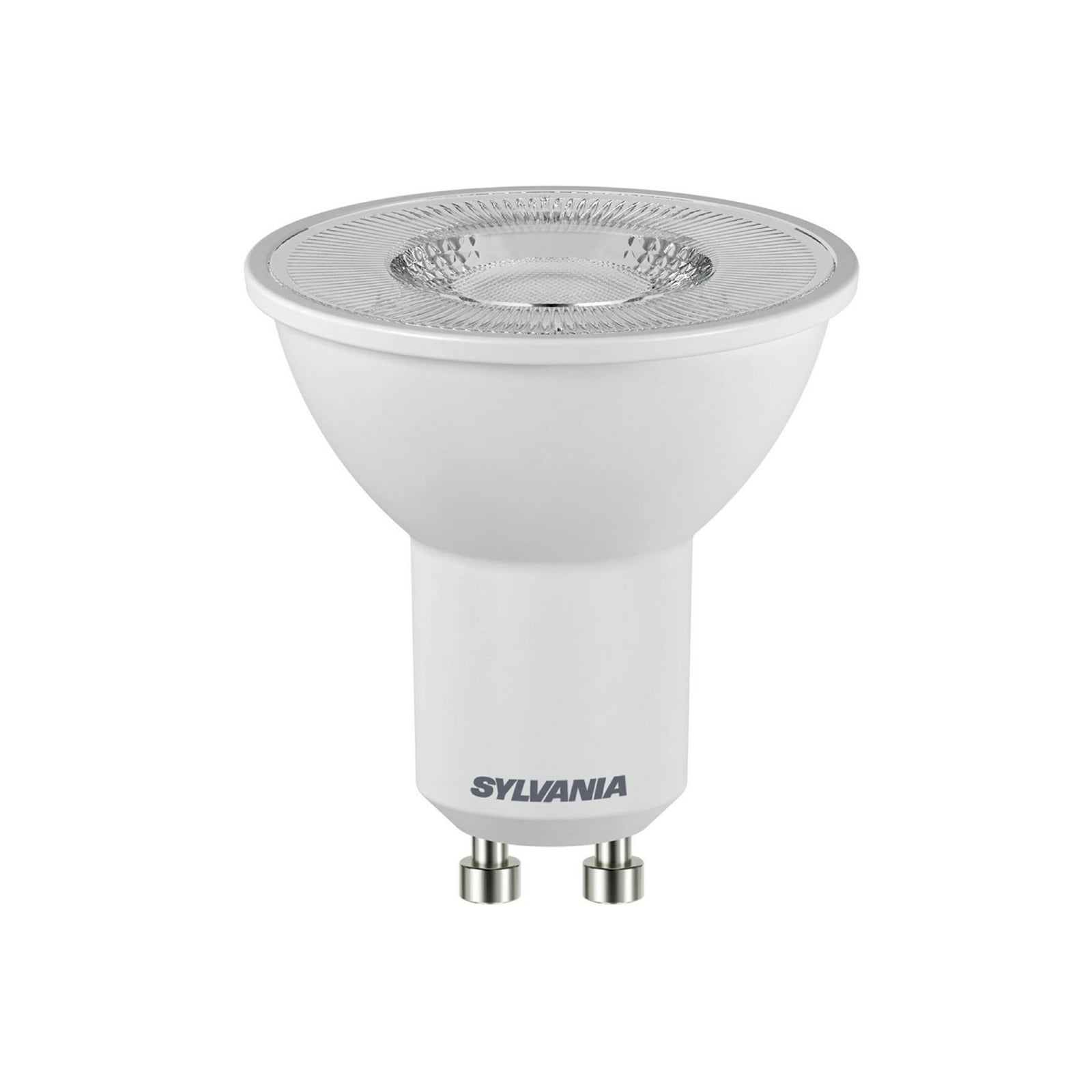 LED reflektorpære GU10 7W 3000K 110° 580 lm hvit - Sylvania forfra