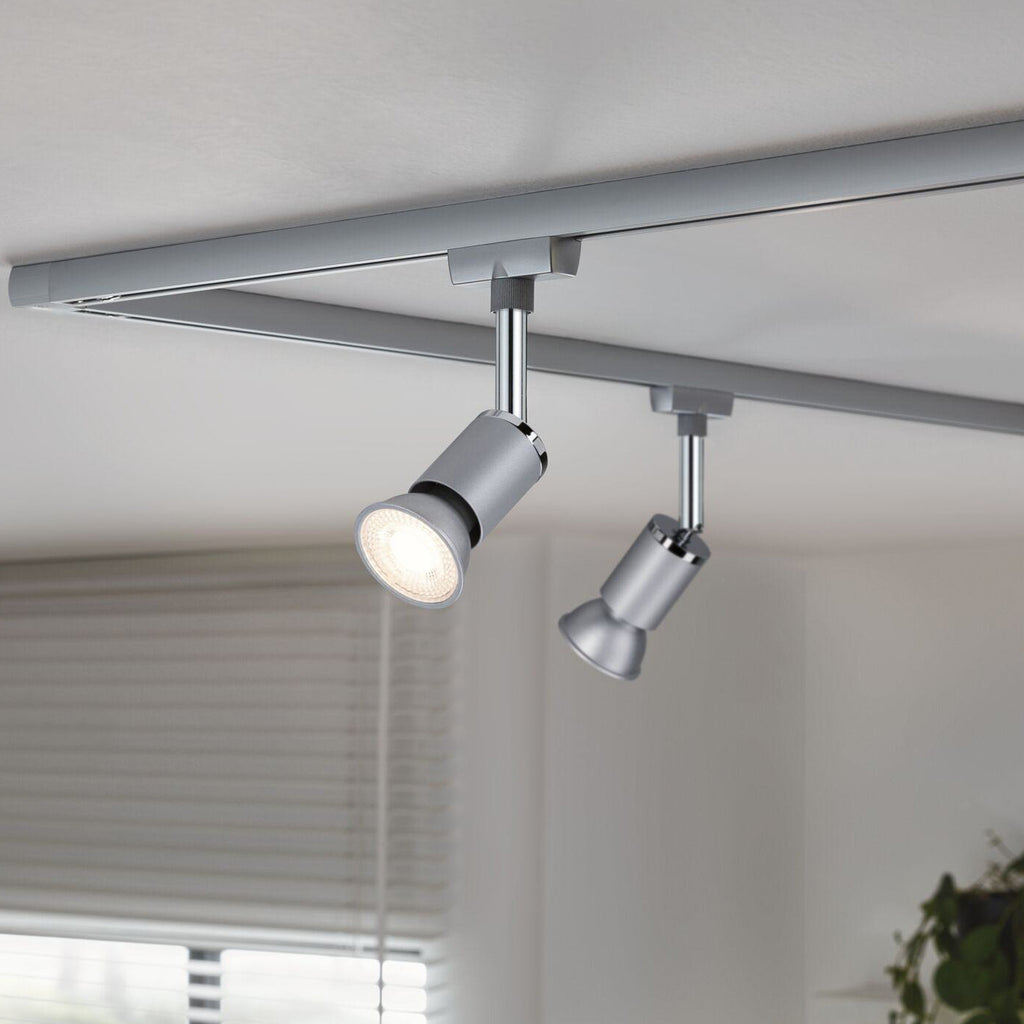 LED-reflektorpære GU10 8W 2700K dimbar 36° krom matt Paulmann bakside