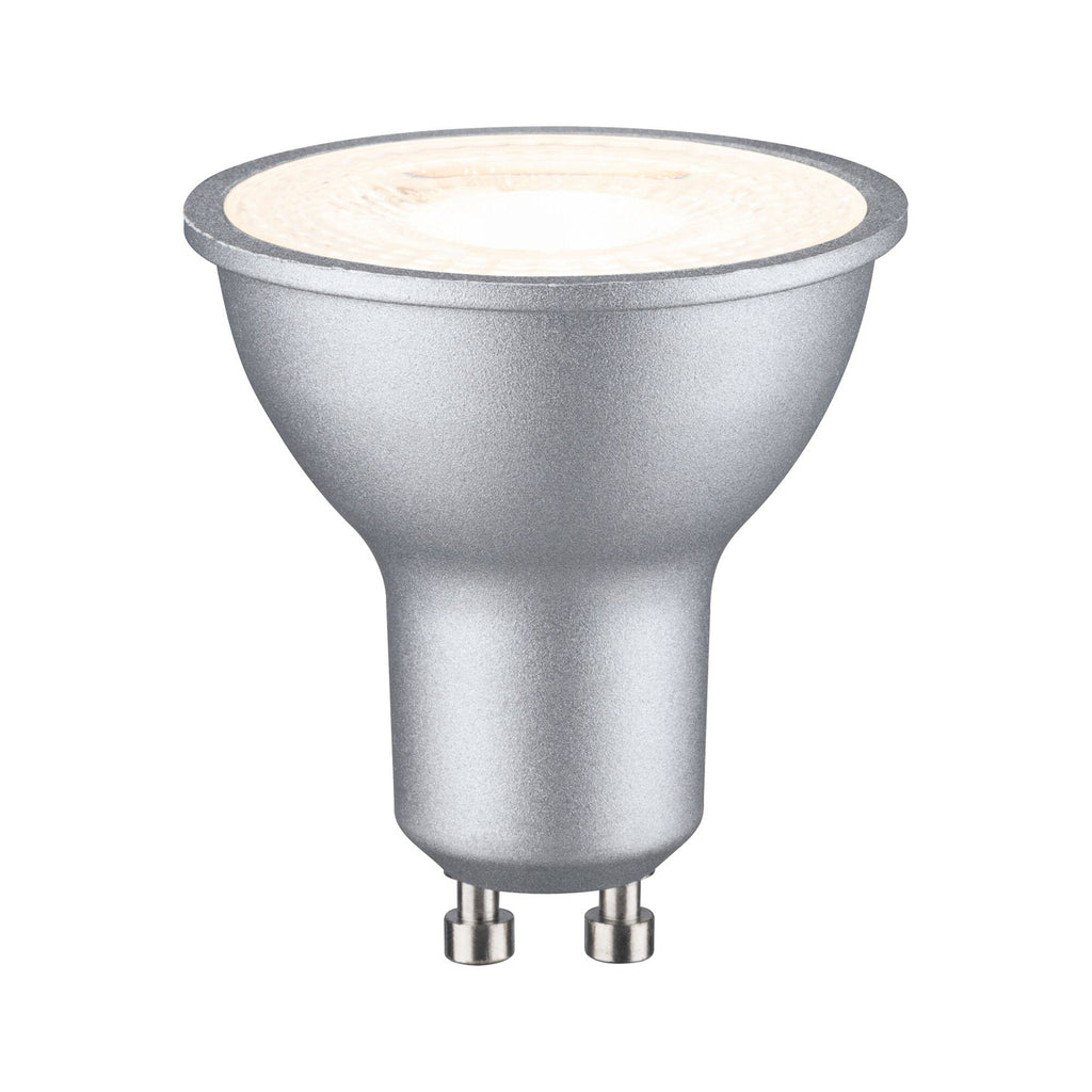 LED-reflektorpære GU10 8W 2700K dimbar 36° krom matt Paulmann detalj