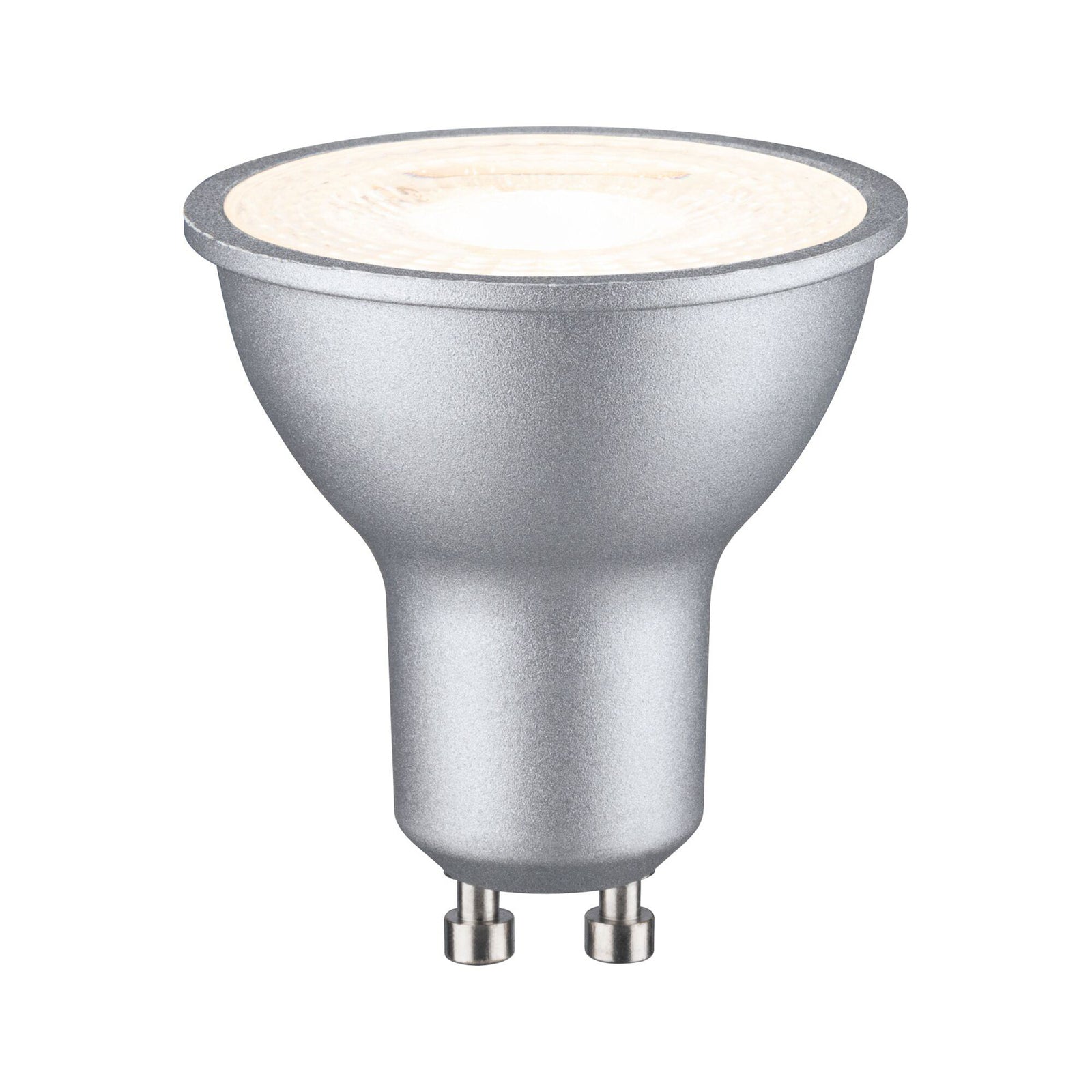 LED-reflektorpære GU10 8W 2700K dimbar 36° krom matt Paulmann detalj