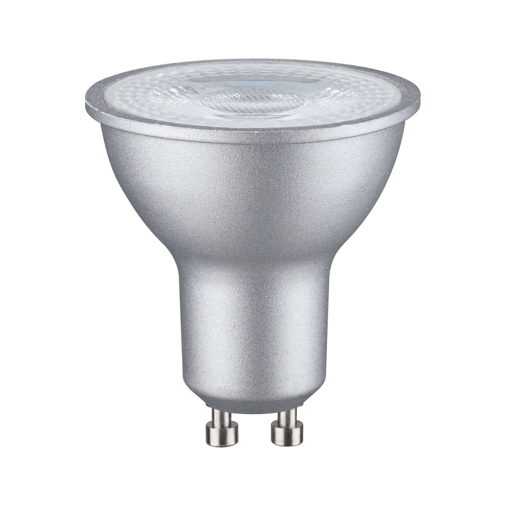 LED-reflektorpære GU10 8W 4000K dimbar matt krom forfra