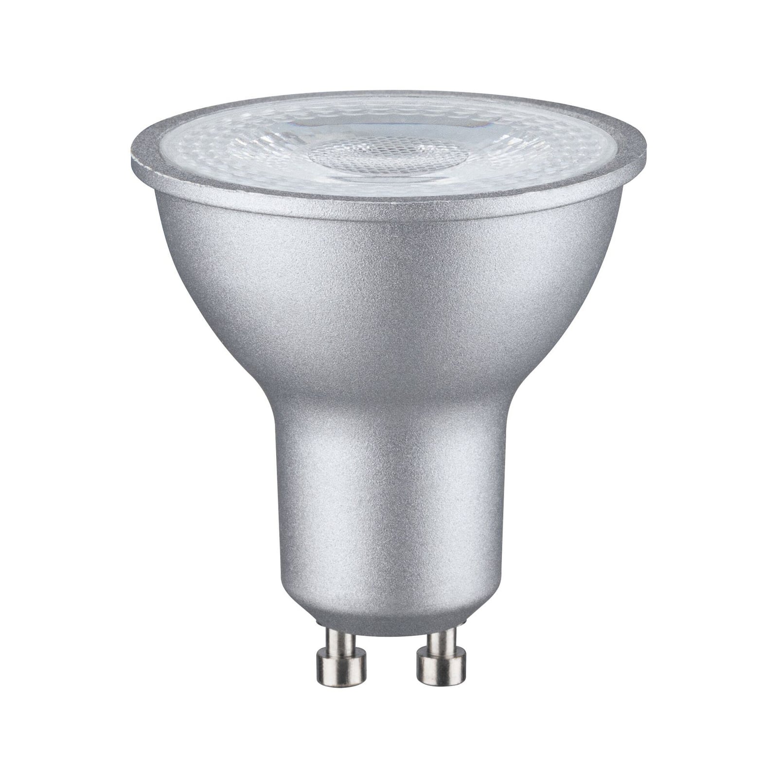 LED-reflektorpære GU10 8W 4000K dimbar matt krom forfra