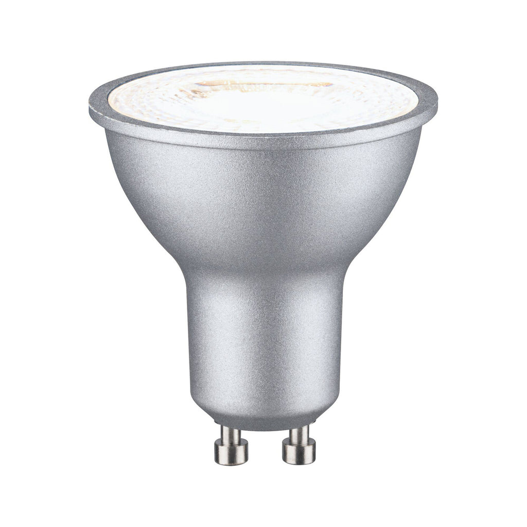 LED-reflektorpære GU10 8W 4000K dimbar matt krom detalj