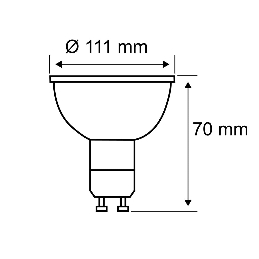 LED reflektorpære GU10 QPAR111 4W 2700K 350lm 24° - Paulmann lysdetalj