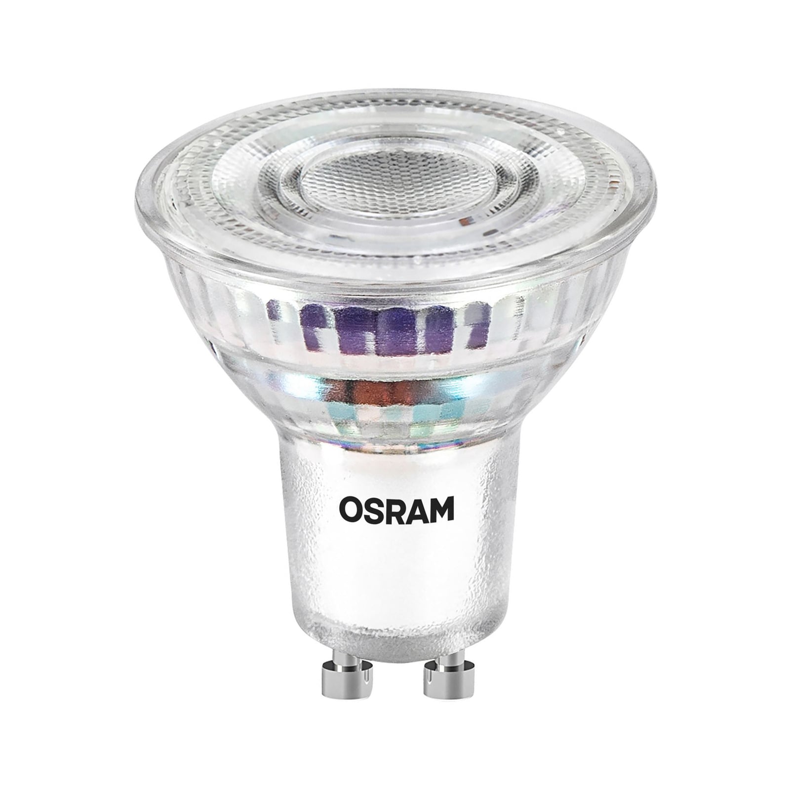 LED reflektorpære PAR16 GU10 1,4W 2700K 36° klar OSRAM forfra