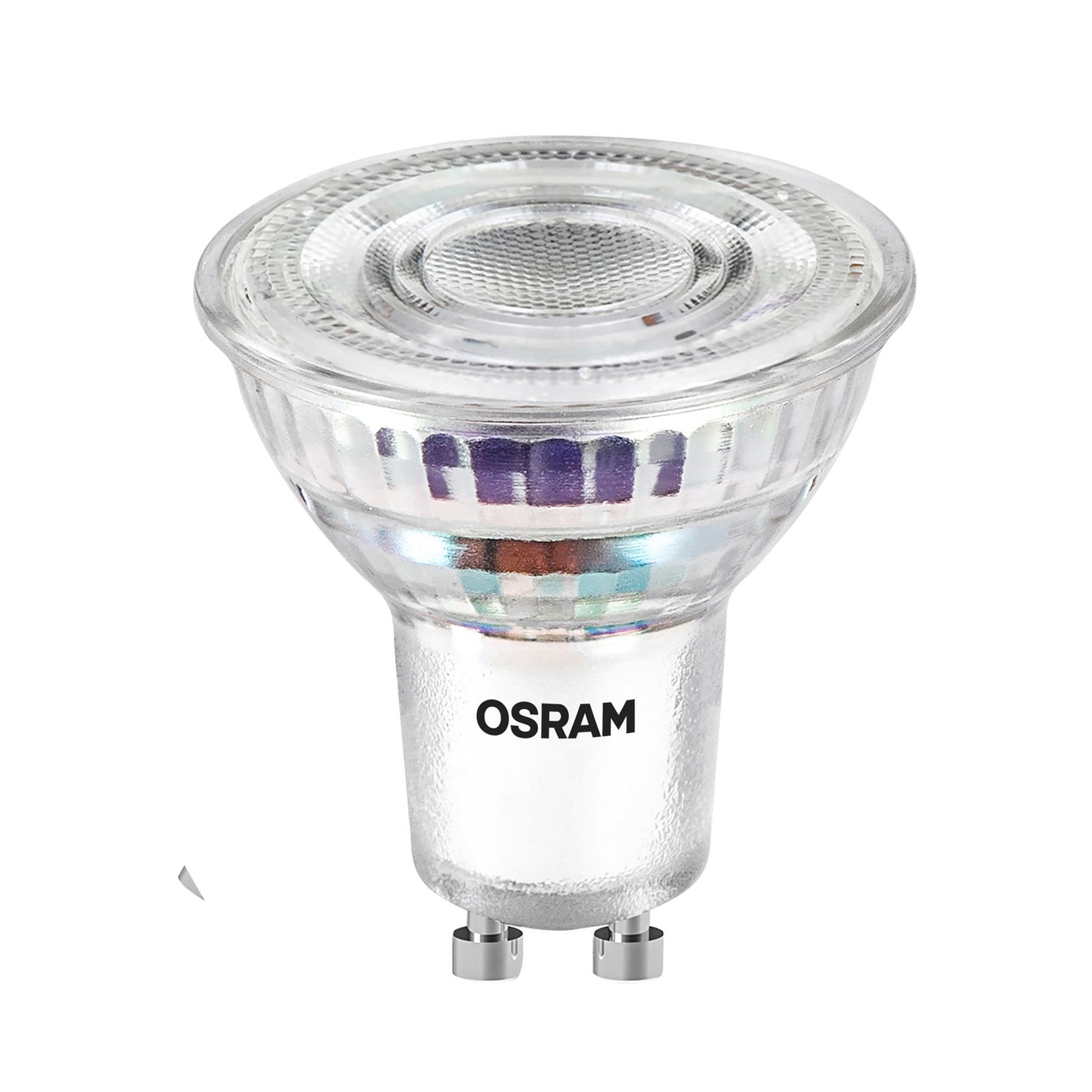 LED reflektorpære PAR16 GU10 2,5W 2700K 100° 3-pk OSRAM forfra