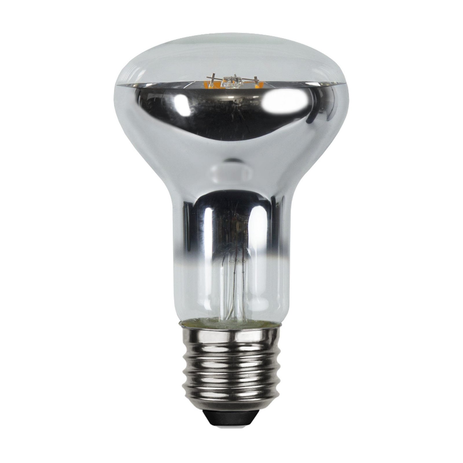 LED reflektorpære R63 E27 4W 2700K dimbar klar - STAR TRADING forfra