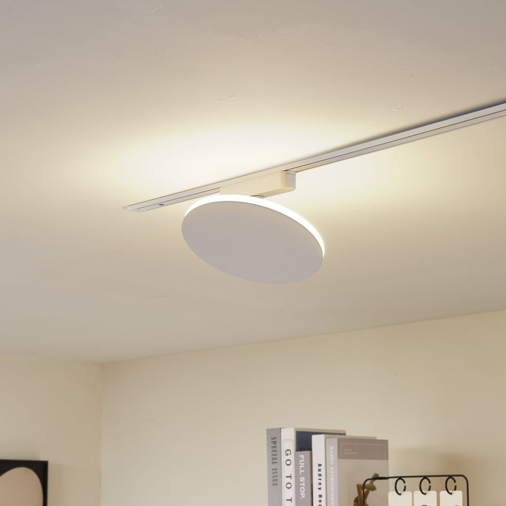 LED-skinnelampe 48V Lumaro dimbar hvit Ø18 cm bakside