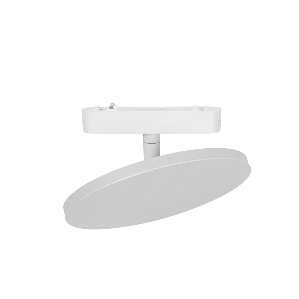 LED-skinnelampe 48V Lumaro dimbar hvit Ø18 cm montert i tak