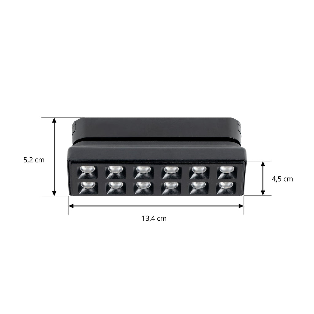 LED-skinnelampe 48V Lumaro svart 10W dimbar CCT nærbilde