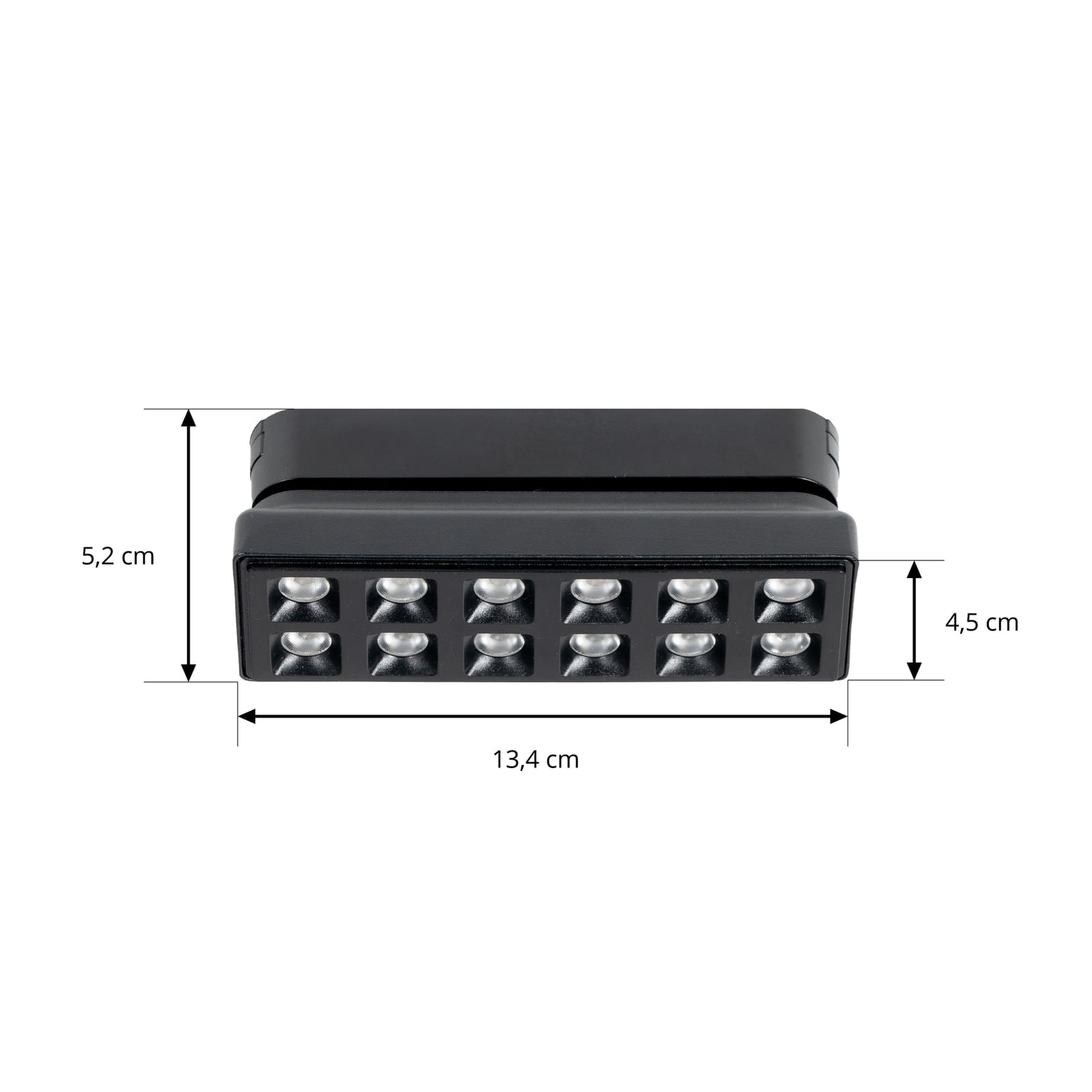 LED-skinnelampe 48V Lumaro svart 10W dimbar CCT nærbilde