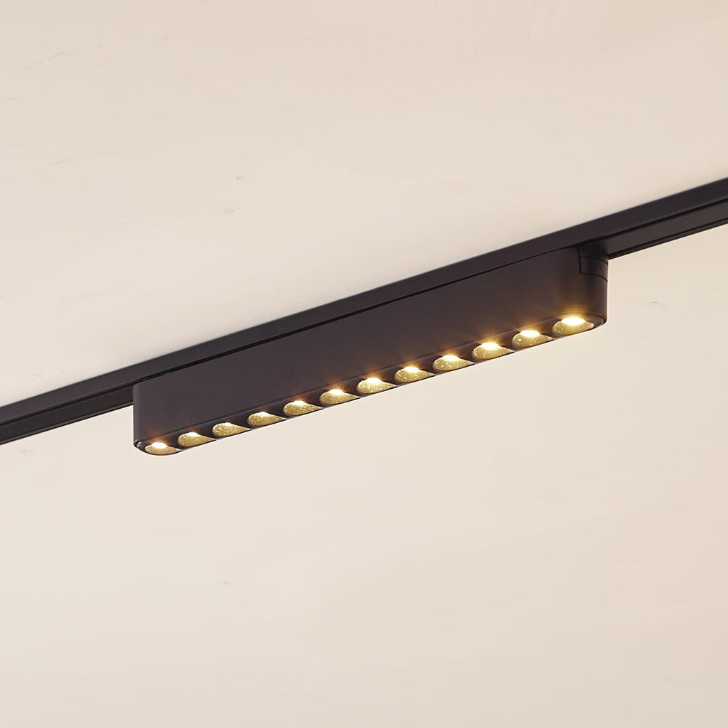 LED-skinnelampe 48V Lumaro svart 12-punkts dimbar CCT forfra