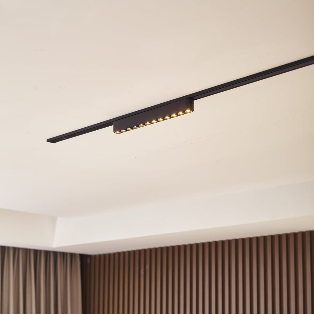 LED-skinnelampe 48V Lumaro svart 12-punkts dimbar CCT bakside