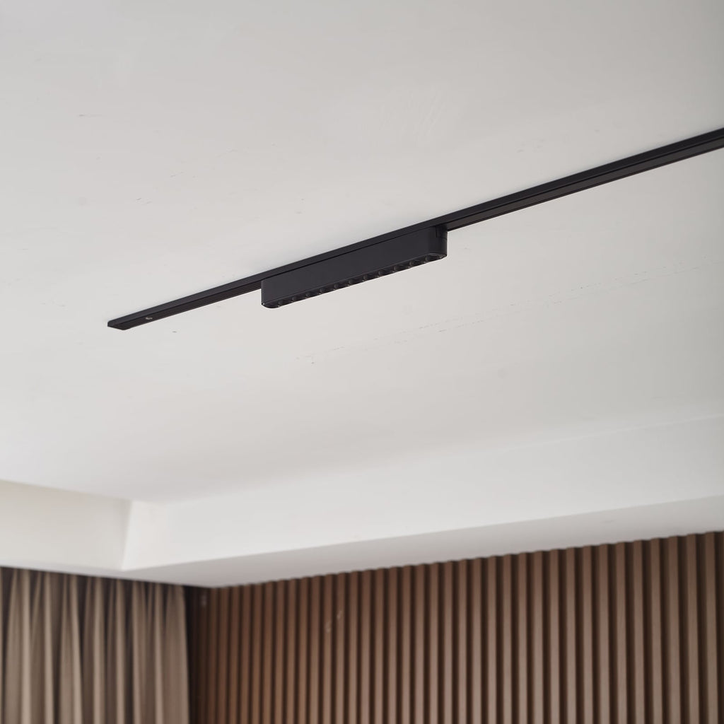 LED-skinnelampe 48V Lumaro svart 12-punkts dimbar CCT detalj