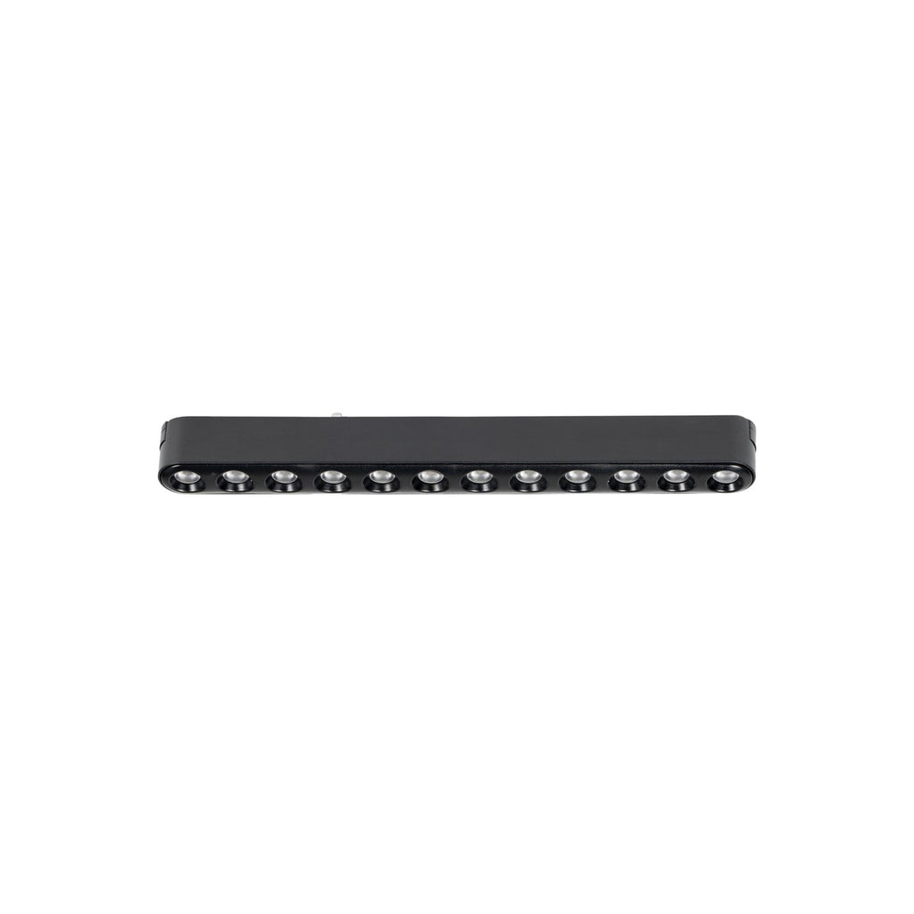 LED-skinnelampe 48V Lumaro svart 12-punkts dimbar CCT montert i tak