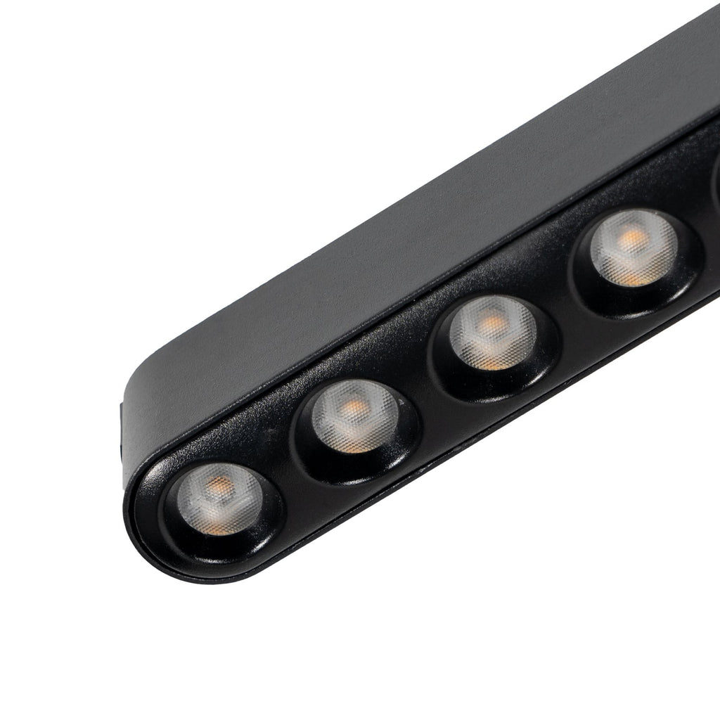 LED-skinnelampe 48V Lumaro svart 12-punkts dimbar CCT installasjon