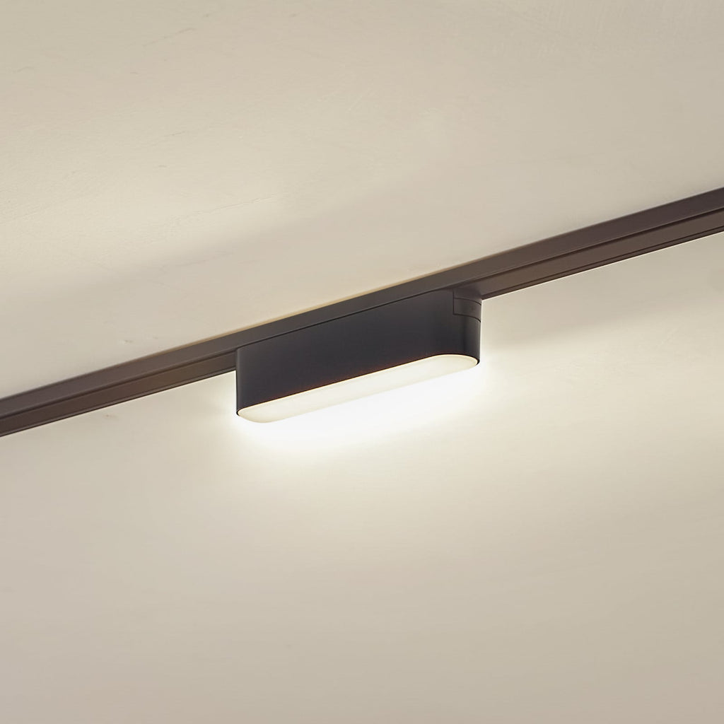 LED-skinnelampe 48V Lumaro svart 5W plast dimbar CCT forfra