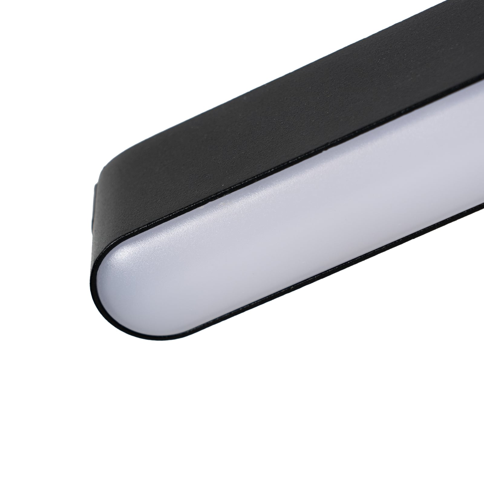 LED-skinnelampe 48V Lumaro svart 5W plast dimbar CCT montert på skinnesystem
